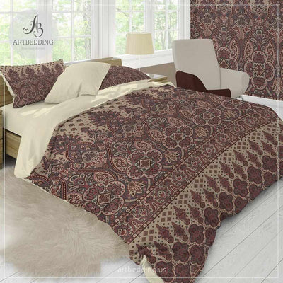 Copy of Boho vintage bedding, Indie duvet cover set, Traditional India boho comforter set, boho bedroom decor Bedding set