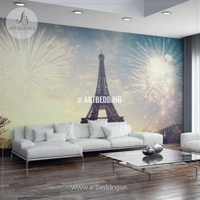 Eiffel tower with fireworks Wall Mural, Photo Mural, wall décor wall mural