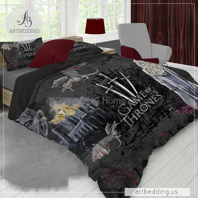 Game of Thrones bedding set, GOT 5 piece duvet cover set, GoT Designer Daenerys mother of dragons comforter set-ARTBEDDING