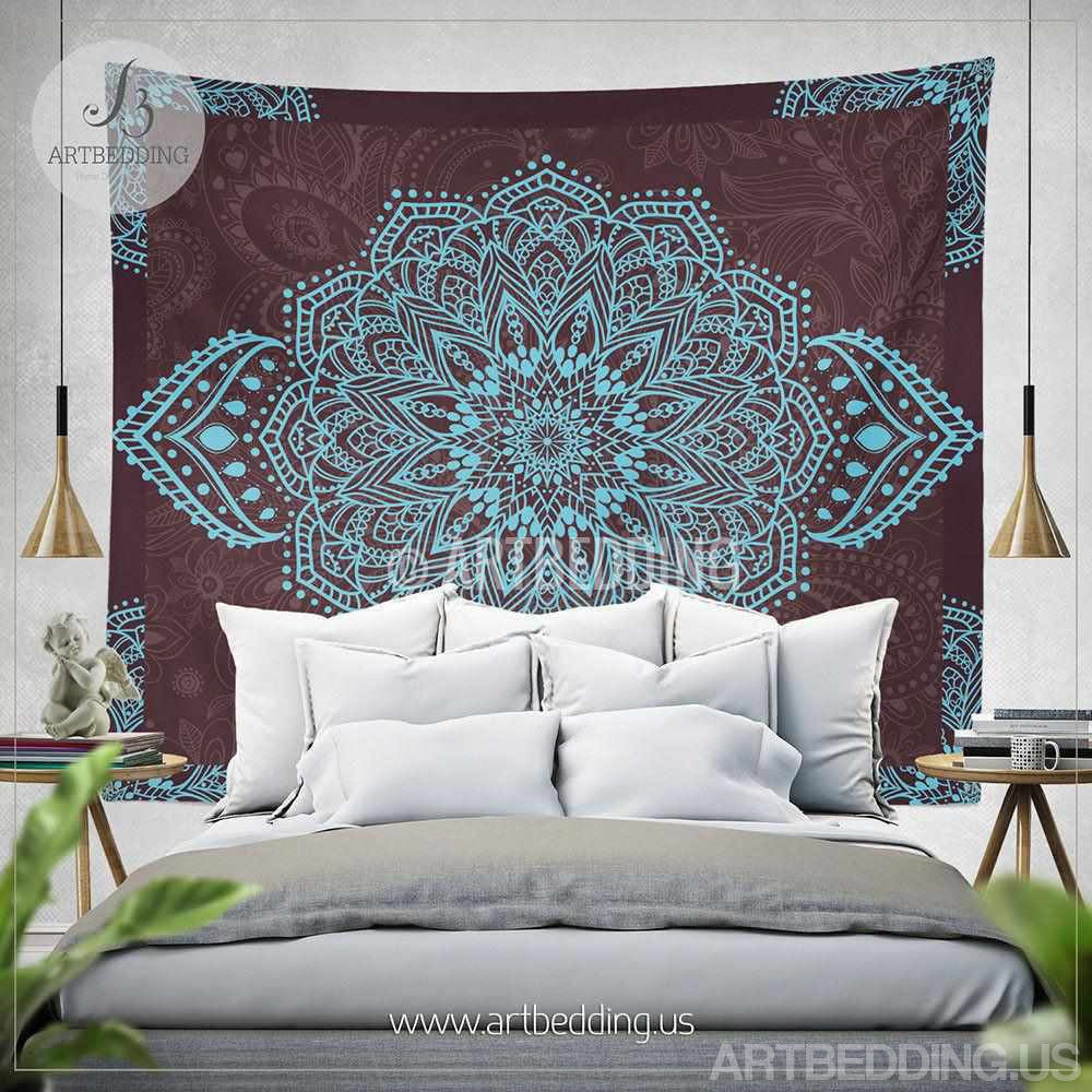 Tenture Murale Mandala Tree Of Life - 88x82 Pouces, Coton, Fabrication Inde