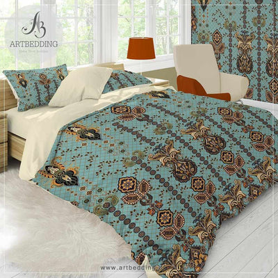 Boho Indian vintage bedding, Indie duvet cover set, Traditional India boho comforter set, boho bedroom decor Bedding set