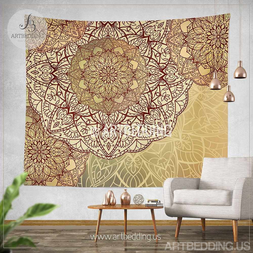 Boho Tapestry, Mandala tapestry wall hanging, bohemian decor