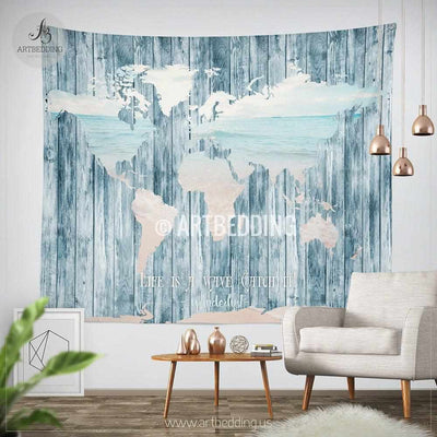 Boho tapestry, World map ocean wall Tapestry, Boho soul decor, Hippie tapestry wall hanging, bohemian wall tapestries,  bohemian decor Tapestry
