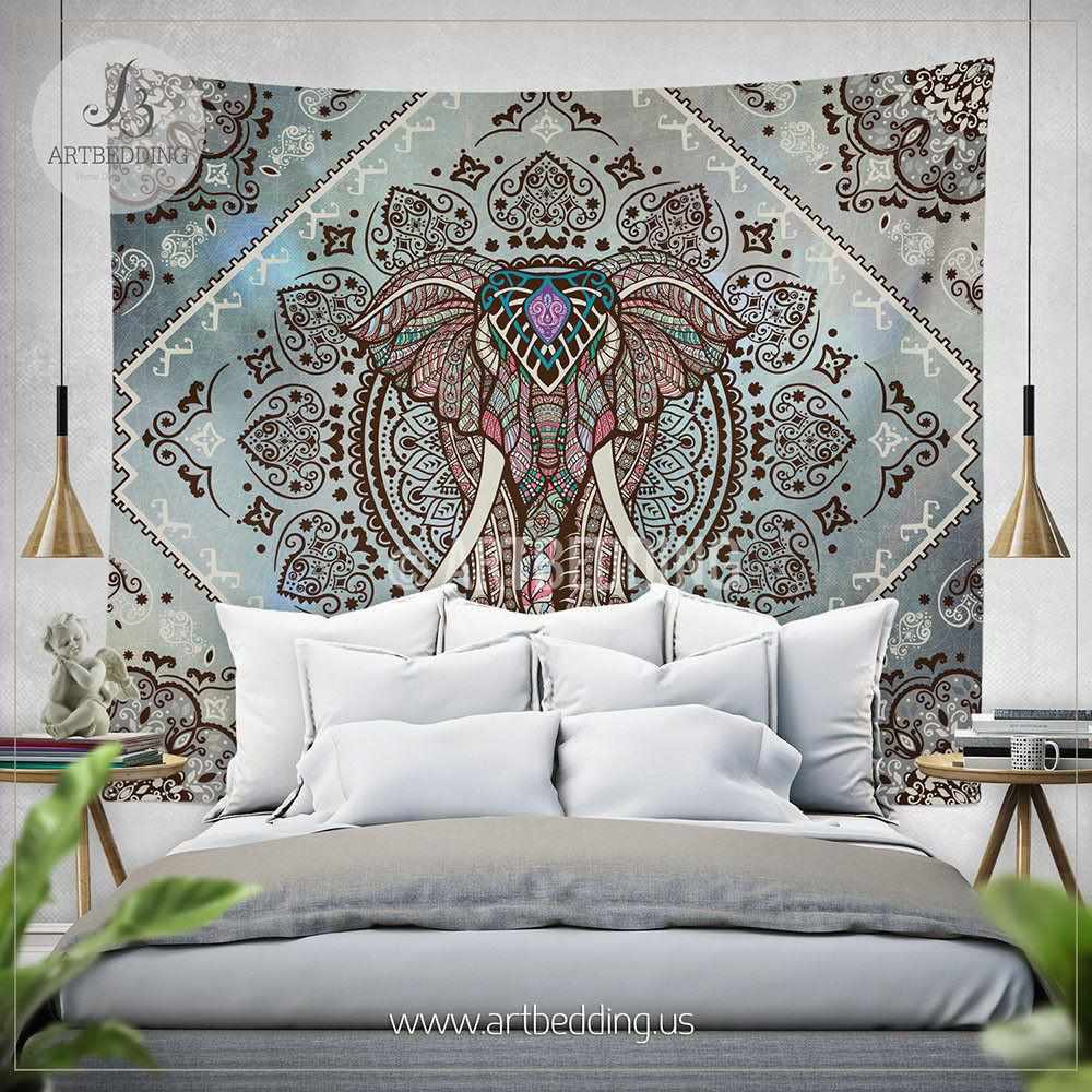 L size Elephant wall tapestry, Bohemian Tapestry, Hippie tapestry