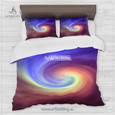 Galaxy bedding, Abstract space Bedding set, Galaxy print Duvet Cover, 3D galaxy bedding Bedding set