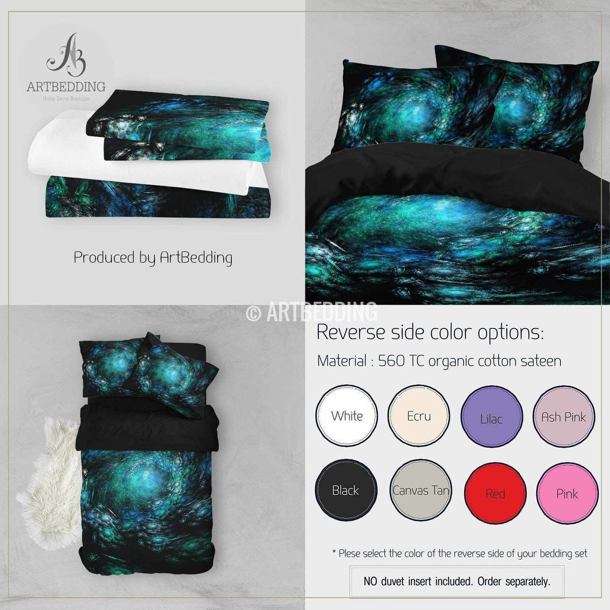 Galaxy bedding set, Space duvet cover set – ARTBEDDING