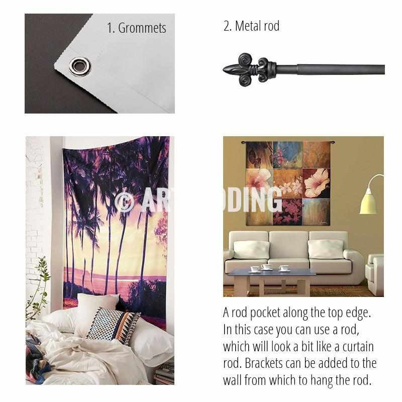 Galaxy Tapestry, 3D golden nebula with stars wall tapestry, Galaxy