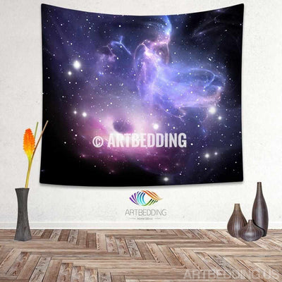Galaxy Tapestry, Black hole wall tapestry, Galaxy tapestry wall hanging, Purple space wall tapestries, Galaxy home decor, Space wall art print