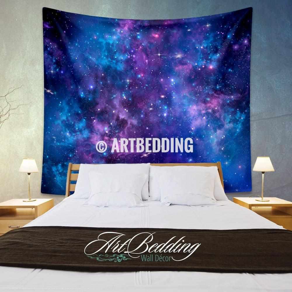 Galaxy Tapestry, Blue space stars nebula wall tapestry, Galaxy tapestry  wall hanging, Galaxy home decor, Stars wall art print – ARTBEDDING, image size:1000x1000