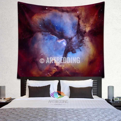 Galaxy Tapestry , Nebula wall tapestry, Space tapestry wall hanging, Galaxy home decor, Cluster of stars wall art print