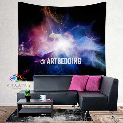 Galaxy Tapestry, Space dance wall tapestry, Galaxy tapestry wall hanging, Nebula lights galaxy wall tapestries, Galaxy home decor, Space wall art print, Space wall hanging, Space multicolor nebula galaxy wall art