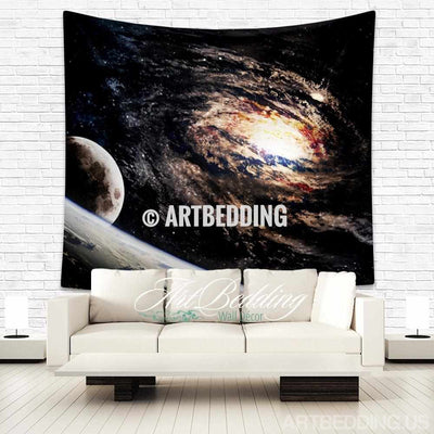 Galaxy Tapestry, Spiral galaxy wall tapestry, Galaxy tapestry wall hanging, Spiral galaxy wall tapestries, Galaxy home decor, Space wall art print