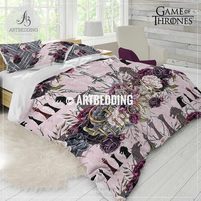 Game of Thrones themed bedding set, GOT 5 piece duvet cover set, GoT Designer comforter set Bedding set