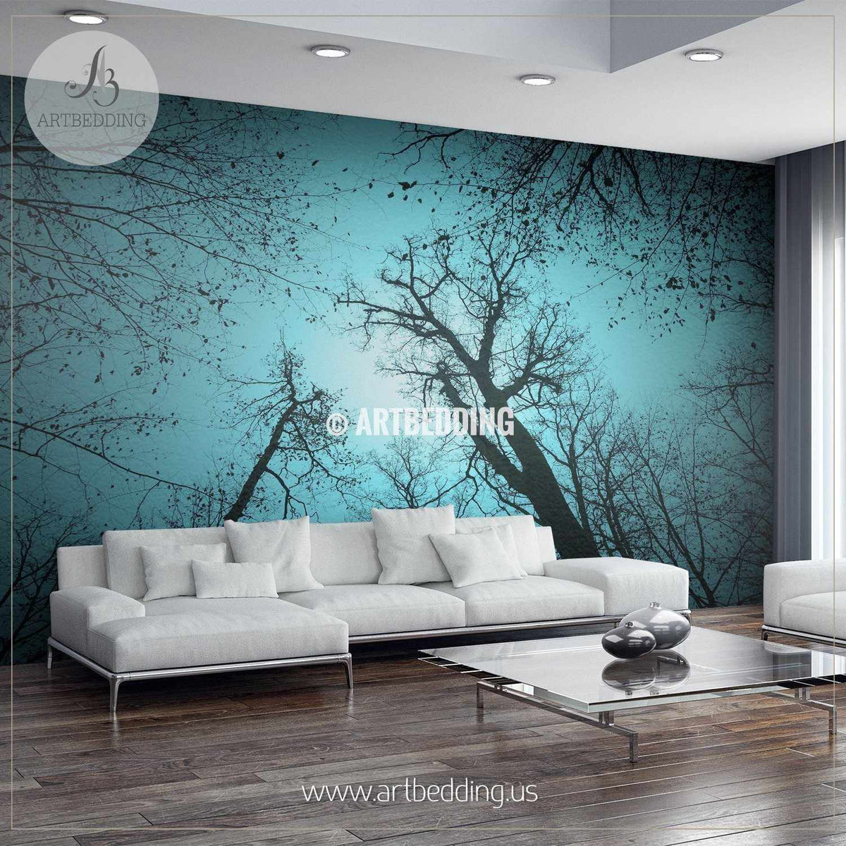 Magical forest wall mural, Mystical forest scene Self Adhesive Peel ...
