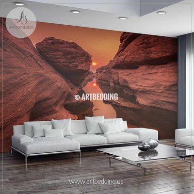Peaceful sunset view from the Grand Canyon Wall Mural, Self Adhesive Peel & Stick wall mural wall mural