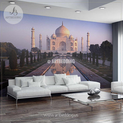 The Taj Mahal at dawn Wall Mural, Landmarks Photo Mural, photo mural wall décor wall mural