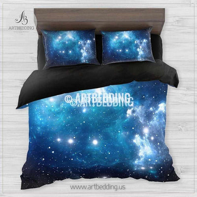 TWIN / TWIN XL Galaxy bedding set, Space comforter set, Deep space nebula Bedding set, stars sateen comforter set Bedding set