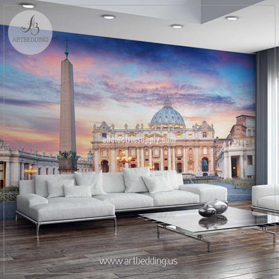 Vatican, Rome, St. Peter's Basilica Cityscape Wall Mural, Italy Photo sticker, Italy wall decor wall mural